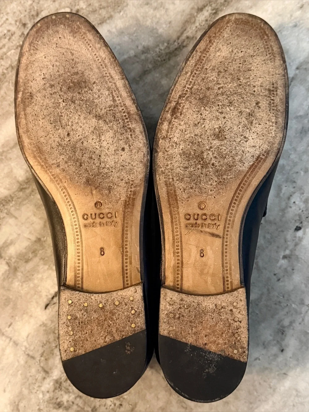 GUCCI BRIXTON Black Leather Horsebit Loafers US 8.5 Gucci 8 Jordaan $1100
